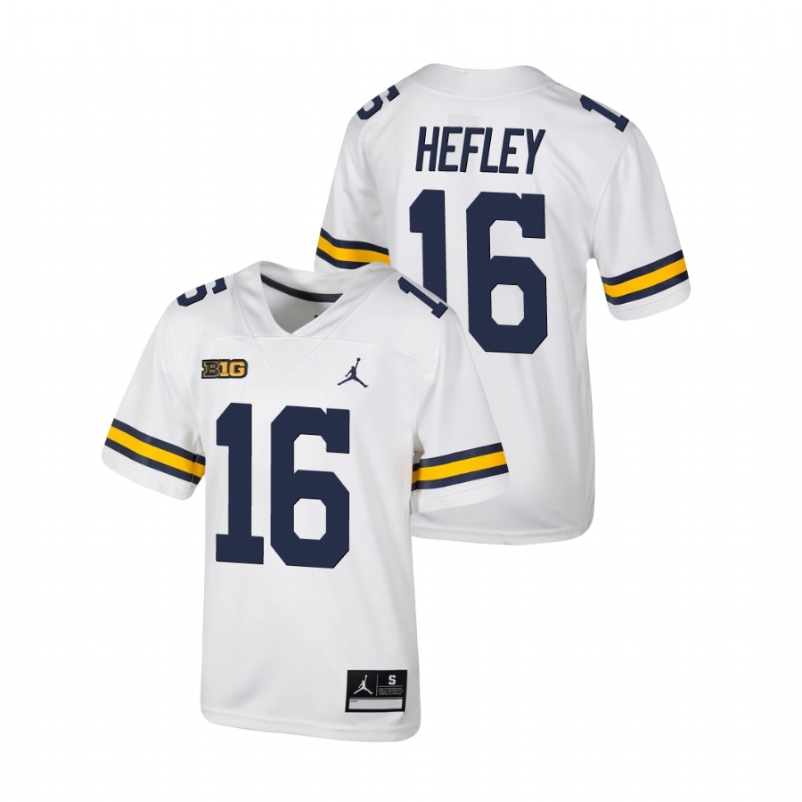 Michigan Wolverines Youth NCAA Ren Hefley #16 White Untouchable College Football Jersey UQG0149PM